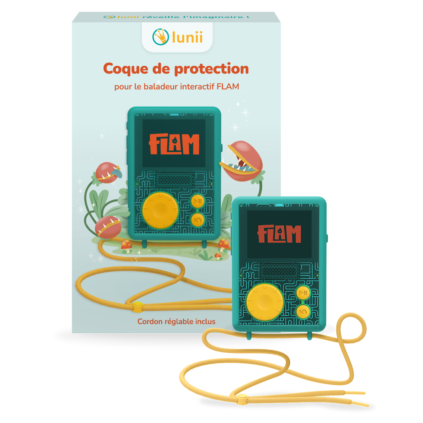 Coque de protection pour Flam - Verte - 0850011045534