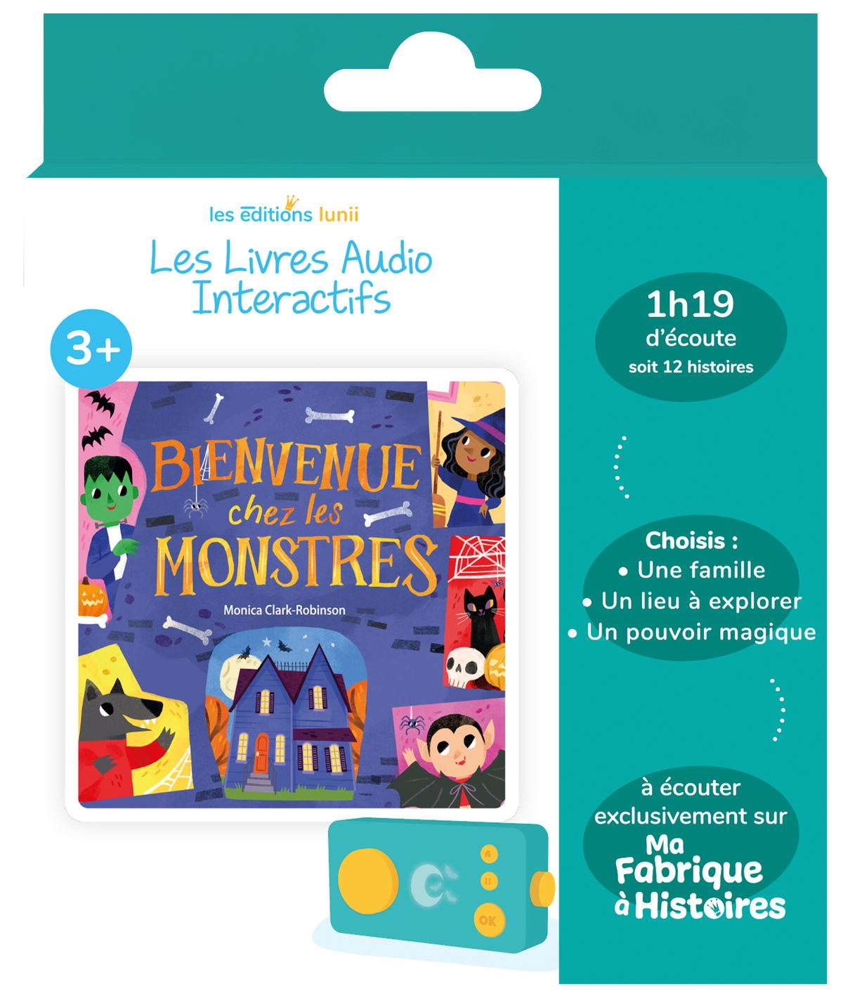 Bienvenue chez les monstres - Livre audio interactif pour Ma Fabrique à Histoires multicolore - Lunii Bienvenue chez les monstres - Livre audio interactif pour Ma Fabrique à Histoires multicolore - Lunii